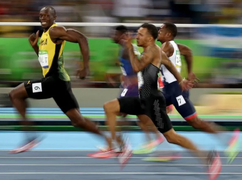 Smiling Usain Bolt