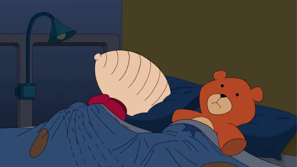 Stewie Crying in Bed