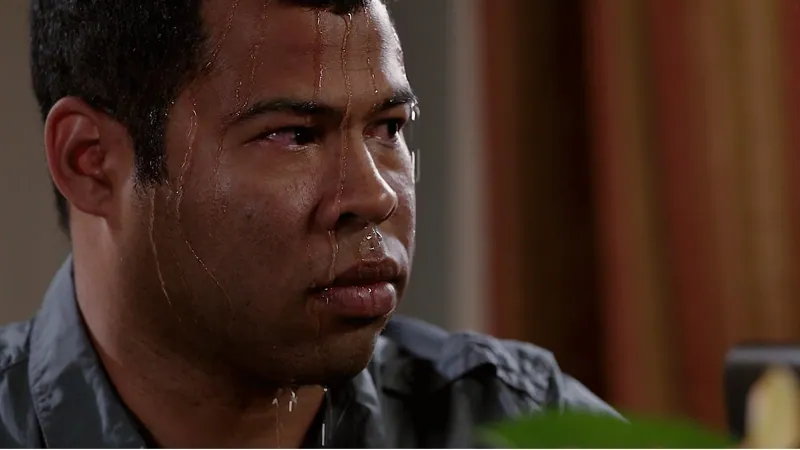 Sweating Jordan Peele